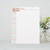 Kerstkoekjes gepersonaliseerd recept letterhead (Staand voorkant)