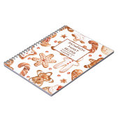 Kerstkoekjes gepersonaliseerd recept notitieboek (Linkerzijde)