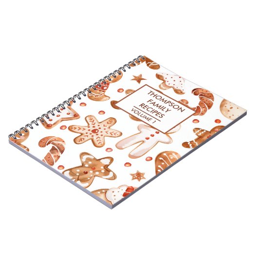 Kerstkoekjes gepersonaliseerd recept notitieboek (Linkerzijde)