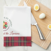 Kerstkoekjes Gepersonaliseerde naam Kerstmis Theedoek (Quarter Fold)