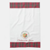 Kerstkoekjes Gepersonaliseerde naam Kerstmis Theedoek (Verticaal)