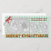 Kerstkoekjes geplakt feestdagenkaart (Voorkant / Achterkant)