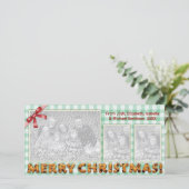 Kerstkoekjes geplakt feestdagenkaart (Staand voorkant)