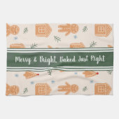 Kerstkoekjes Gingerbread Man gepersonaliseerd Theedoek (Horizontaal)