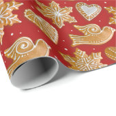 Kerstkoekjes | Gingerbread Medovniky Cadeaupapier (Rol Hoek)