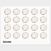 Kerstkoekjes Gingerbread Sage Blush Custom Ronde Sticker (Vel)