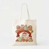 Kerstkoekjes Gingerbrood en Kerstman Tote Bag (Voorkant)