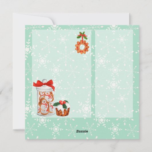 Kerstkoekjes Grappige Ho Ho Ho  Kerstkaart (Achterkant)