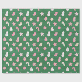 Kerstkoekjes Groen Cadeaupapier