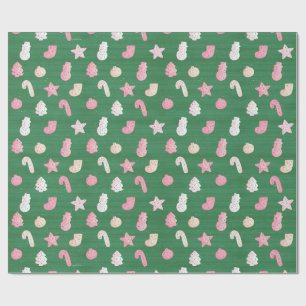 Kerstkoekjes Groen Cadeaupapier