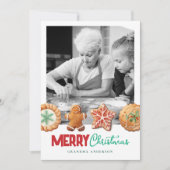 Kerstkoekjes Groen Kerstbak Foto Kaart (Voorkant)