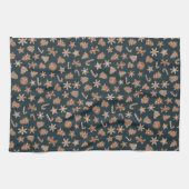 Kerstkoekjes groen patroon theedoek (Horizontaal)