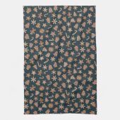 Kerstkoekjes groen patroon theedoek (Verticaal)