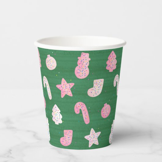 Kerstkoekjes Groenboek Cups Papieren Bekers (Voorkant)