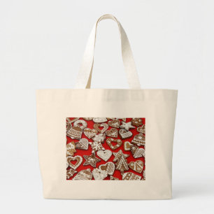 kerstkoekjes grote tote bag