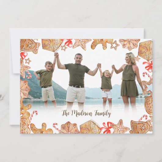 Kerstkoekjes Holiday Kaart (Voorkant)