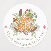 Kerstkoekjes Homemade Love Food Labels (Design 1)