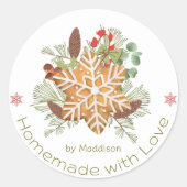 Kerstkoekjes Homemade Love Ronde Sticker (Voorkant)