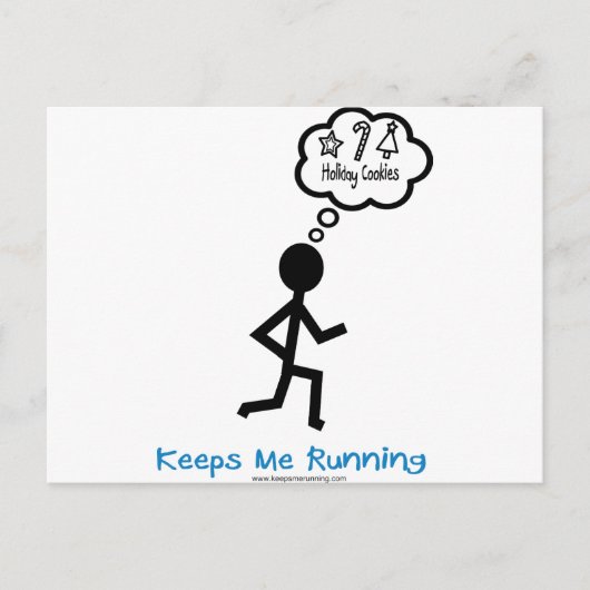 Kerstkoekjes Houden Me Gaande Feestdagenkaart (Voorkant)