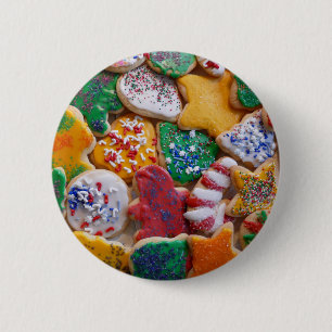 Kerstkoekjes I Kleurrijke Kerstbakkerij Ronde Button 5,7 Cm