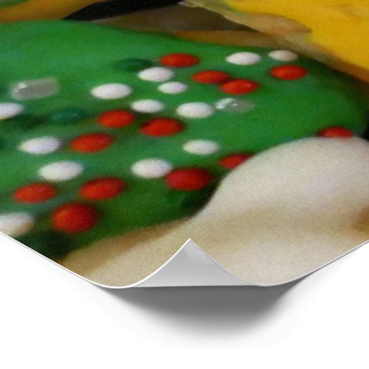 Kerstkoekjes II Colorful Holiday Baking Poster (Hoek)