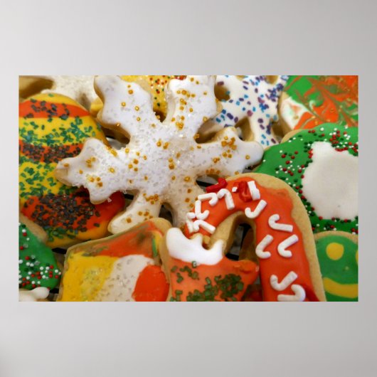 Kerstkoekjes II Colorful Holiday Baking Poster (Voorkant)