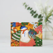 Kerstkoekjes III Colorful Holiday Baking Briefkaart (Staand voorkant)