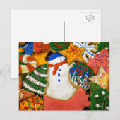 Kerstkoekjes III Colorful Holiday Baking Briefkaart (Voorkant / Achterkant)