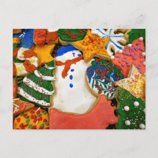 Kerstkoekjes III Colorful Holiday Baking Briefkaart (Voorkant)