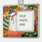 Kerstkoekjes III Colorful Holiday Baking Verzilverd Omlijst Ornament (Links)