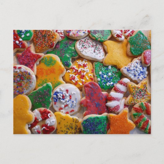 Kerstkoekjes, ik Colorful Holiday Baking Briefkaart (Voorkant)