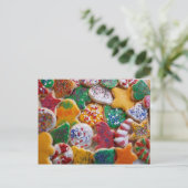 Kerstkoekjes, ik Colorful Holiday Baking Briefkaart (Staand voorkant)