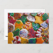 Kerstkoekjes, ik Colorful Holiday Baking Briefkaart (Voorkant / Achterkant)