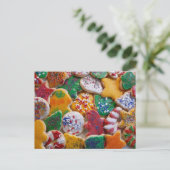 Kerstkoekjes, ik Colorful Holiday Baking Briefkaart (Staand voorkant)