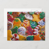 Kerstkoekjes, ik Colorful Holiday Baking Briefkaart (Voorkant / Achterkant)