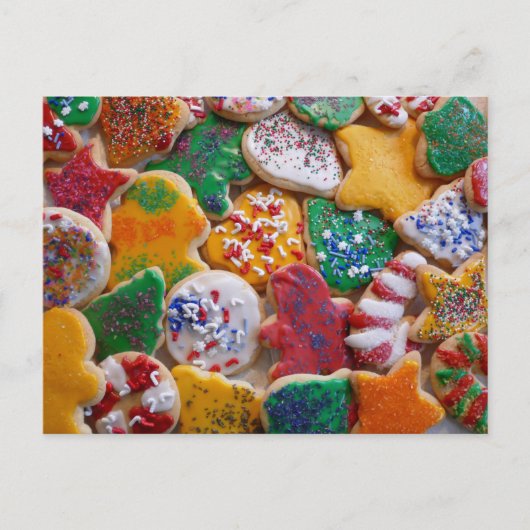 Kerstkoekjes, ik Colorful Holiday Baking Briefkaart (Voorkant)