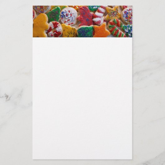 Kerstkoekjes, ik Colorful Holiday Baking Briefpapier (Voorkant)