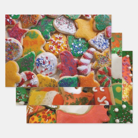 Kerstkoekjes, ik Colorful Holiday Baking Inpakpapier Vel (Set)