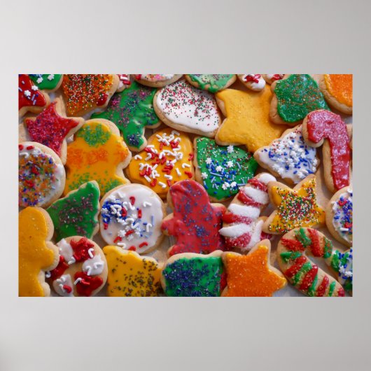 Kerstkoekjes, ik Colorful Holiday Baking Poster (Voorkant)