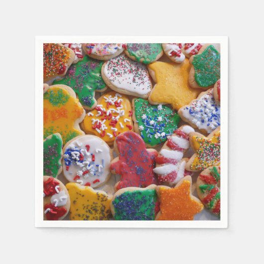 Kerstkoekjes, ik Colorful Holiday Baking Servet (Voorkant)