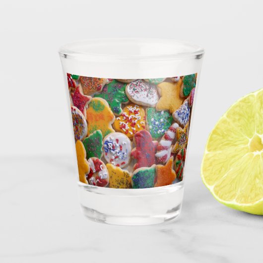 Kerstkoekjes, ik Colorful Holiday Baking Shot Glas (Voorkant)