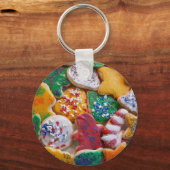 Kerstkoekjes, ik Colorful Holiday Baking Sleutelhanger (Achterkant)
