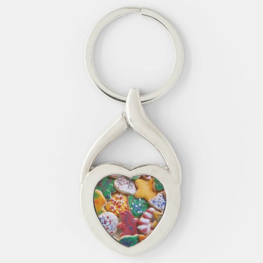 Kerstkoekjes, ik Colorful Holiday Baking Sleutelhanger (Voorkant)