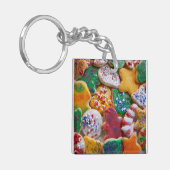 Kerstkoekjes, ik Colorful Holiday Baking Sleutelhanger (Voorkant Links)