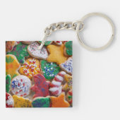 Kerstkoekjes, ik Colorful Holiday Baking Sleutelhanger (Achterkant)
