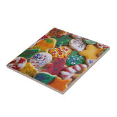 Kerstkoekjes, ik Colorful Holiday Baking Tegeltje (Zijkant)