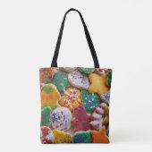 Kerstkoekjes, ik Colorful Holiday Baking Tote Bag (Achterkant)
