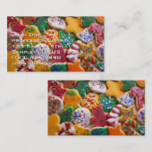 Kerstkoekjes, ik Colorful Holiday Baking Visitekaartje (Voorkant / Achterkant)