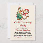 Kerstkoekjes in Cookie Exchange Party Kaart (Voorkant)