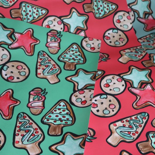 Kerstkoekjes Inpakpapier Vel